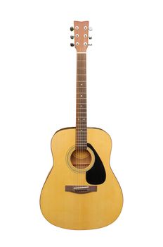 acoustic classic guitar on white background