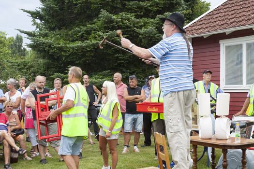 An auction held in a village in Scandinavia
