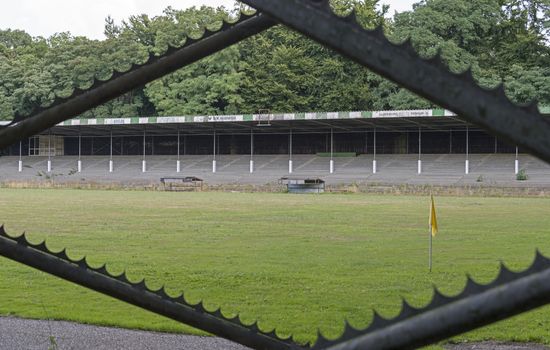 abandoned soccer field from wageningen in Holland  closed in 1992