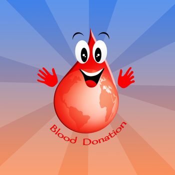 Blood drop for donation