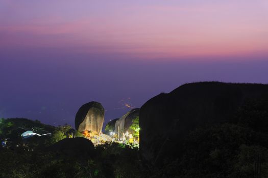 Beautiful twilight landscape Khao Khitchakut .Sunrise Khao Khitchakut, Chantaburi Thailand.This is sanctuary in Chantaburi Thailand.