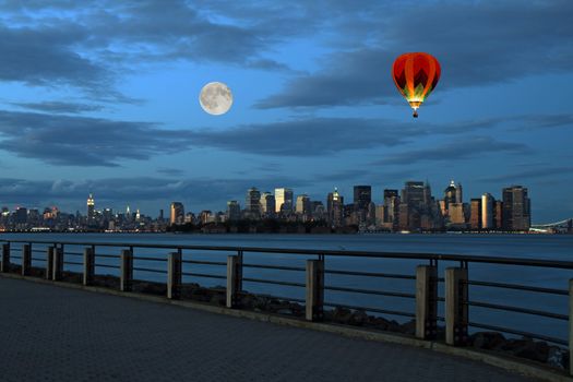 The New York City skyline from the Liberty State Park