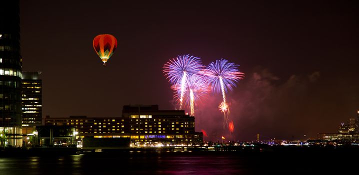 The 4th of July fireworks over the Hudson River