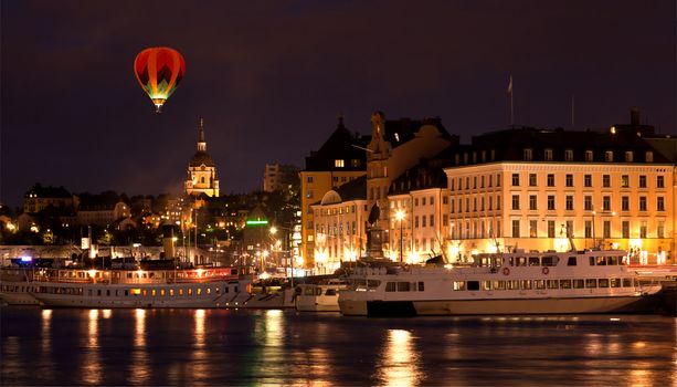 The Royal Palace in Stockholm at night 