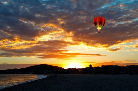 the beautiful sunset in Cabo San Lucas, Mexico