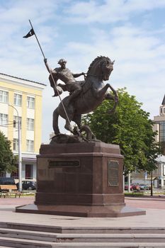 Equestrian statue of St. George. Ivanovo. Russia