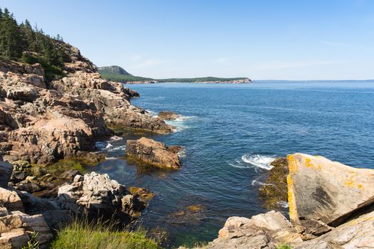 This image of a rugged coastline was taken at Otter Rocks in Acadia National Park, Maine.