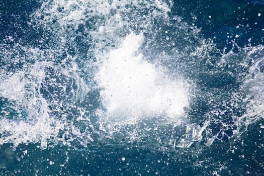 Splash of water on ocean