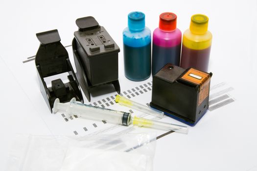 Ink refill set for printer