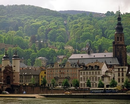 River Neckar and Old Bridge in Heidelberg, Germany