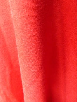 Bright red fabric as a background