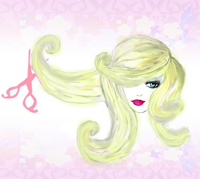 hairdresser making haircut at beauty salon