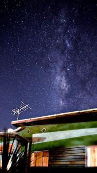 A look at a portion of the milky way galaxy filled with stars and planets