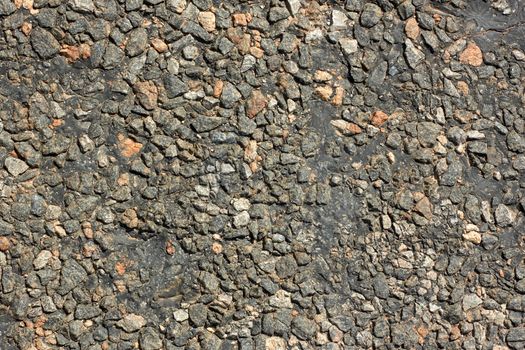 Detail of asphalt road surface as texture close-up