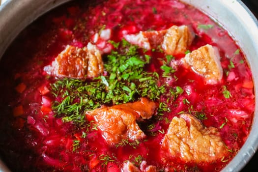 Borscht is a soup of Ukrainian origin that is popular in many Eastern and Central European countries.
