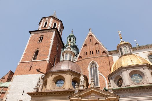 Wawel Cathedral, also known as the Cathedral Basilica of Sts. Stanis��aw and Vaclav, is a church located on Wawel Hill in Krak��w