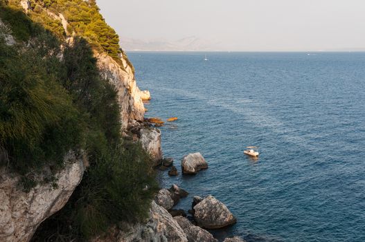 Ciovo Island cliff, Croatia.