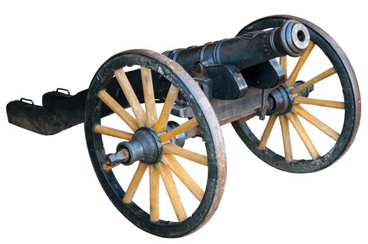 Cannon on white background