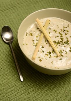 creamy lemongrass soup for thai cuisine
