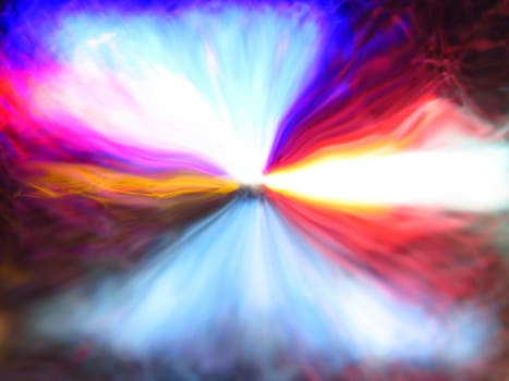 A metaphorical image of a exploding star causing a spectacular colorful explosion of energies.                               