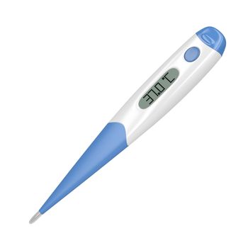 Digital medical thermometer isolated on white background