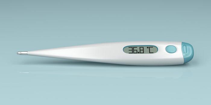 Digital thermometer, 3d rendered image