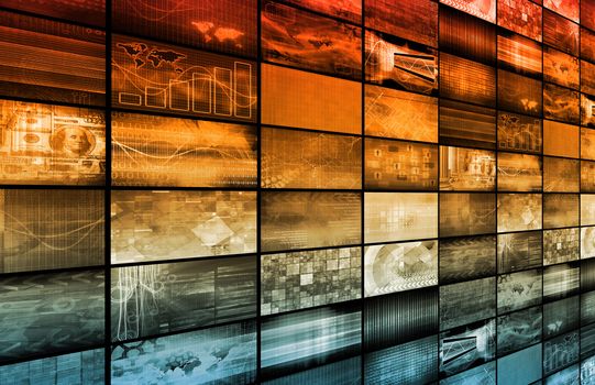 Multimedia Technology Background as a Art Concept