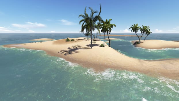 Paradise Island for two made in 3d software