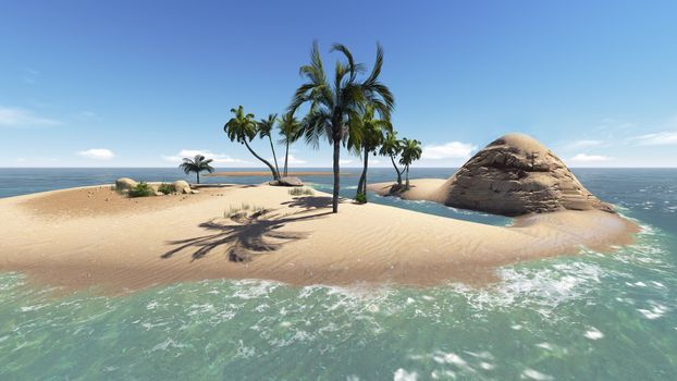 Paradise Island for two made in 3d software