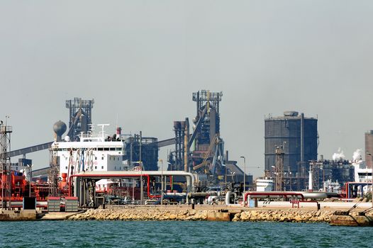 Industry on the wearing of Fos-sur-Mer beside Marseille.