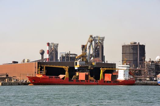 Industry on the wearing of Fos-sur-Mer beside Marseille.