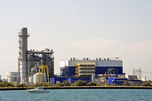 Industry on the wearing of Fos-sur-Mer beside Marseille.