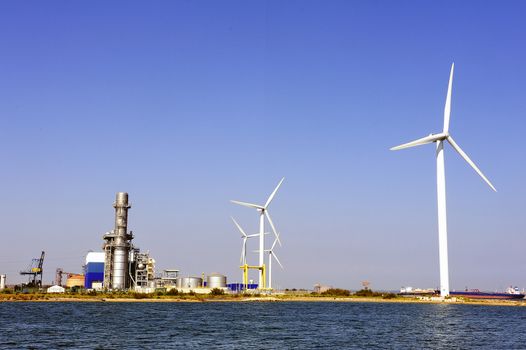 Industry on the wearing of Fos-sur-Mer beside Marseille.