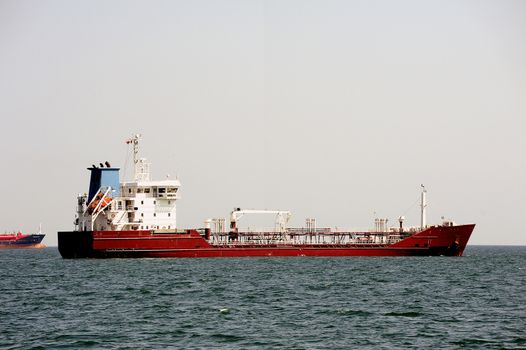 tanker on standby to discharge its cargo in France with the wearing of Fos-sur-Mer beside Marseille.