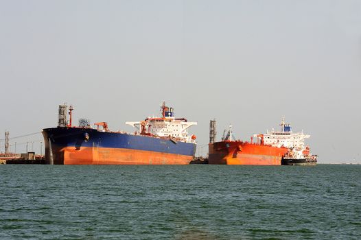 quay tanker to discharge its cargo in France with the wearing of Fos-sur-Mer beside Marseille