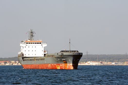 tanker on standby to discharge its cargo in France with the wearing of Fos-sur-Mer beside Marseille.