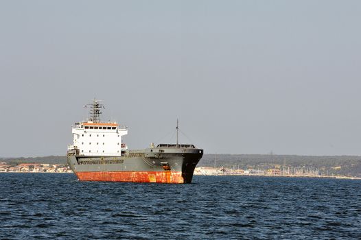 tanker on standby to discharge its cargo in France with the wearing of Fos-sur-Mer beside Marseille.