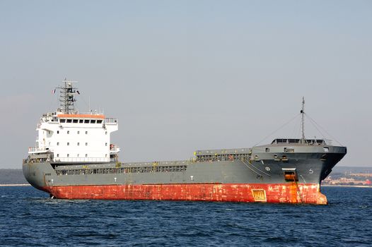 tanker on standby to discharge its cargo in France with the wearing of Fos-sur-Mer beside Marseille.