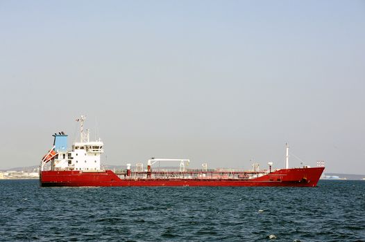 tanker on standby to discharge its cargo in France with the wearing of Fos-sur-Mer beside Marseille.