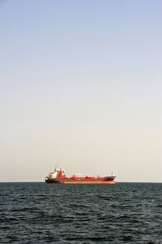 tanker on standby to discharge its cargo in France with the wearing of Fos-sur-Mer beside Marseille.