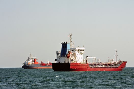 tanker on standby to discharge its cargo in France with the wearing of Fos-sur-Mer beside Marseille.