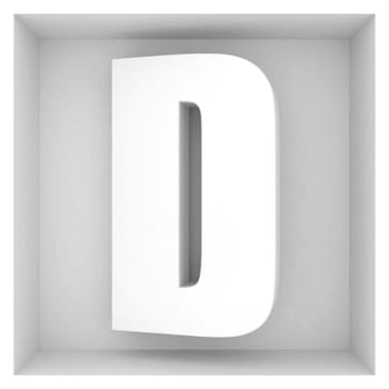 volume letter of the alphabet on a gray background