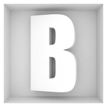 volume letter of the alphabet on a gray background