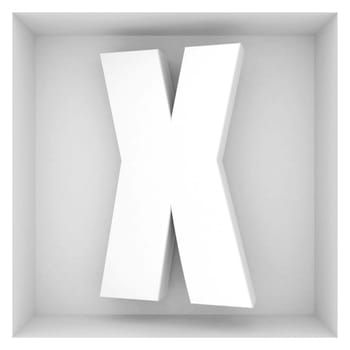 volume letter of the alphabet on a gray background