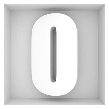 volume letter of the alphabet on a gray background