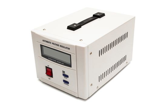 modern voltage stabilizer on a white background