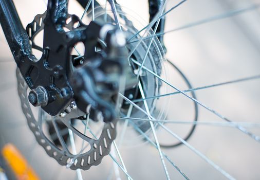 Rear mountain bike cassette on the wheel