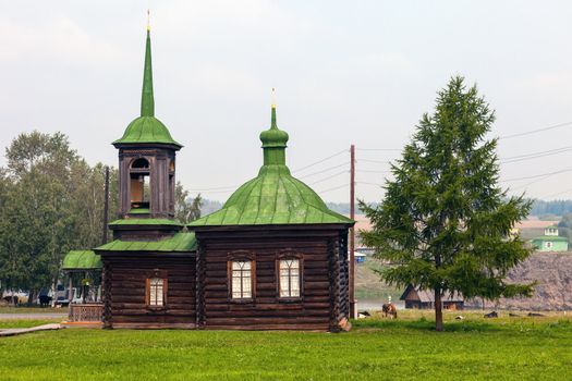 N. Sinyachikha Museum-Reserve of Wooden Architecture and Folk Art. The chapel of saints Zosima and Savvatii of Solovetsk (the beginning of XIX century) is transported from village Koksharovoy Verkhne-Salda district