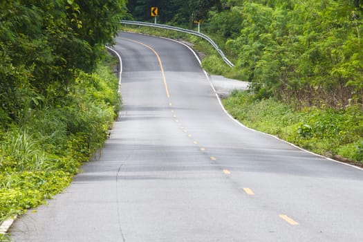 Picture of empty countryside road