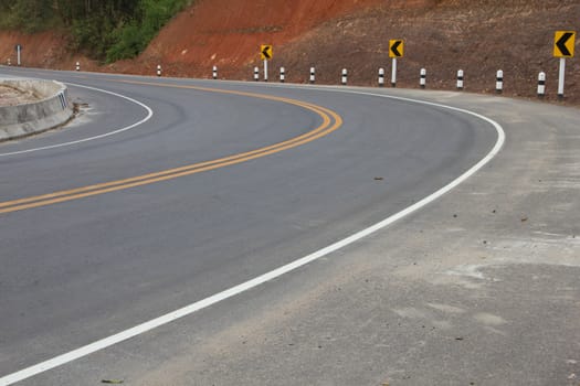 Picture of empty countryside road